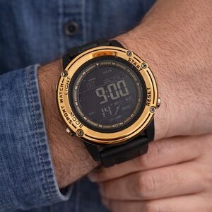 Invicta Digital Sports Watch - Black Strap with Gold Bezel